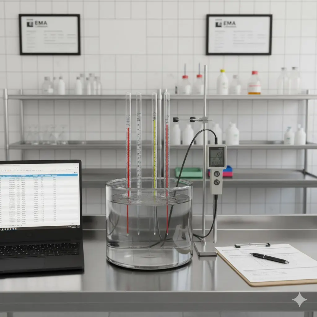 Calibración de Termómetro de Líquido en Vidrio por Comparación Directa