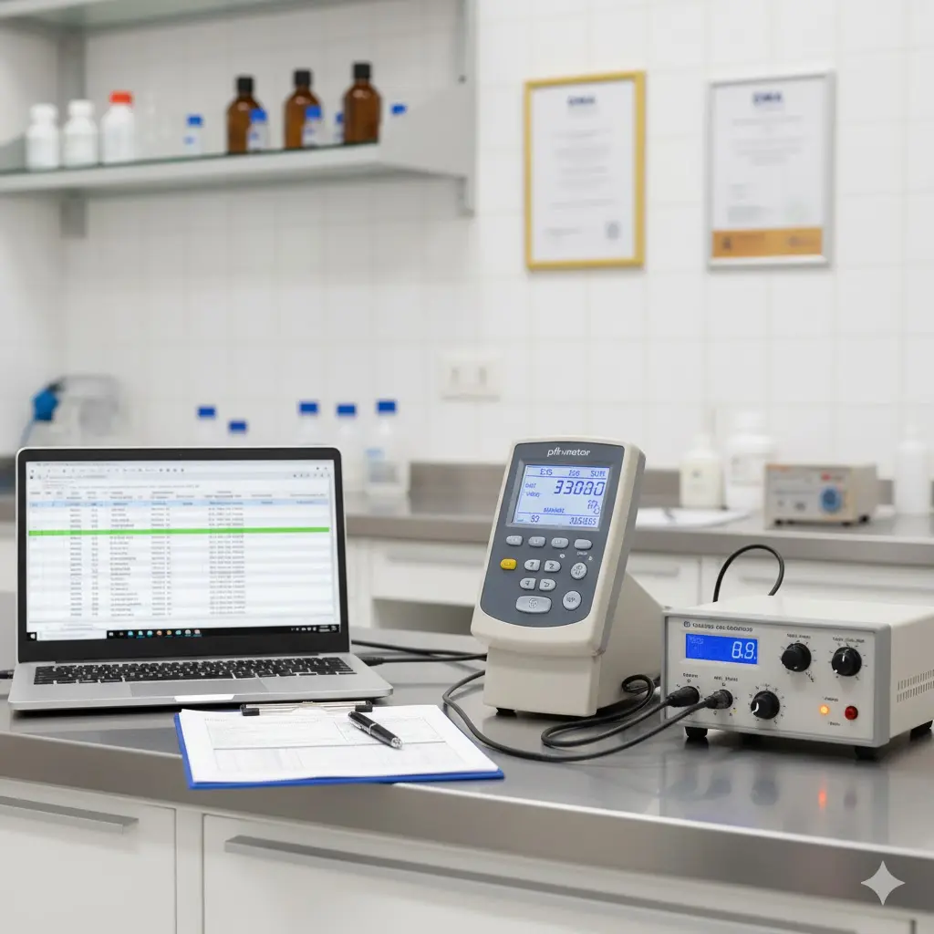 Calibración de Potenciómetro (pH-metro) por Simulación Eléctrica