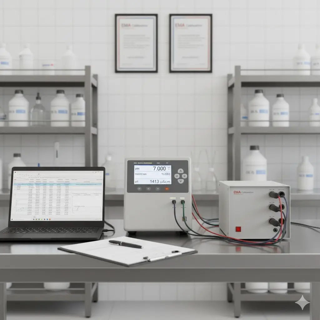 Calibración de Medidor de pH y Conductividad por Simulación Eléctrica