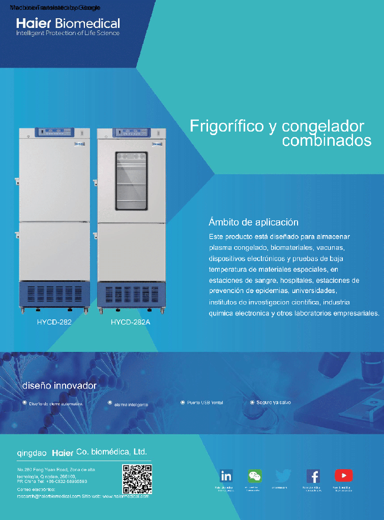 Refrigerador y Congelador Combinado