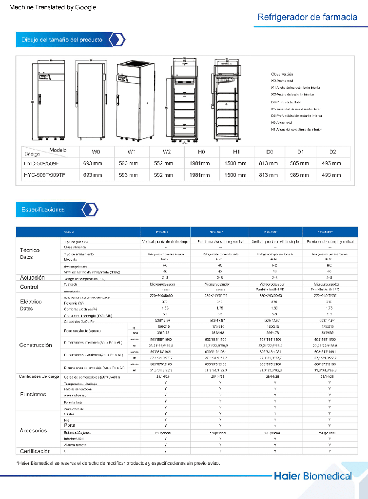 Refrigerador 509 Litros