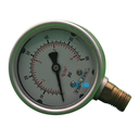 Manómetro 60 PSI para Autoclave, Glicerina, Conexión Inferior 1/4" NPT, Carátula 2.5"