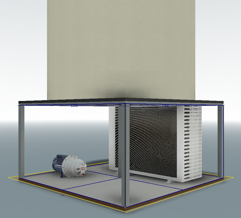 Chiller 1.5 HP para destilador Felisa 2000 L, con bomba magnética y tanque de 800 L