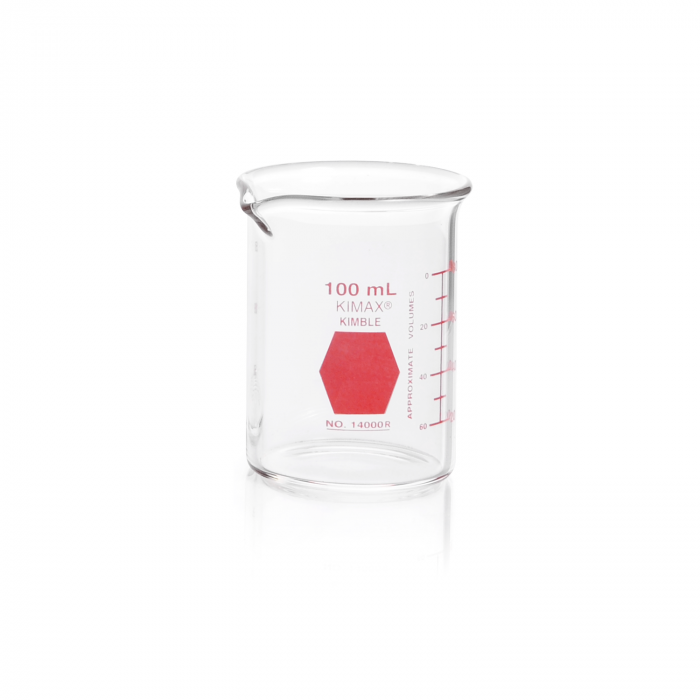 [14000R-50] Vaso de Precipitado Griffin Forma Baja de Color Rojo Kimax 14000R (50 mL)
