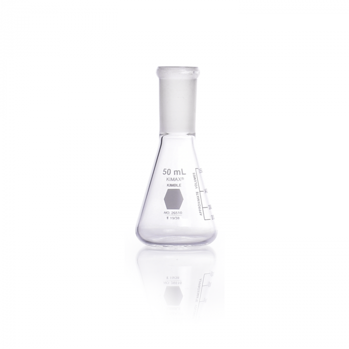 [26510-50] Matraz Erlenmeyer con Junta Esmerilada 24/40 Kimax 26510 (50 mL)