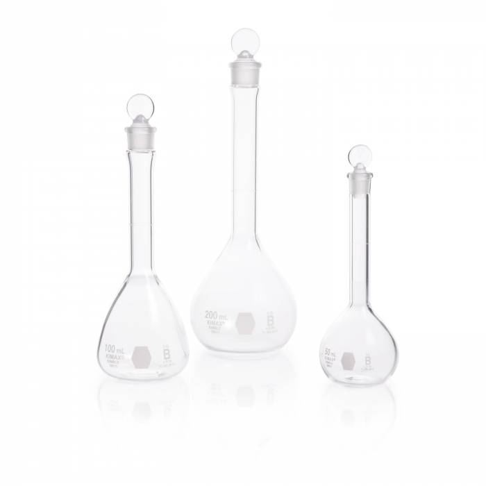 [28015-1000] Matraz Volumétrico Clase B con Tapón Kimax 28015 (1,000 mL)