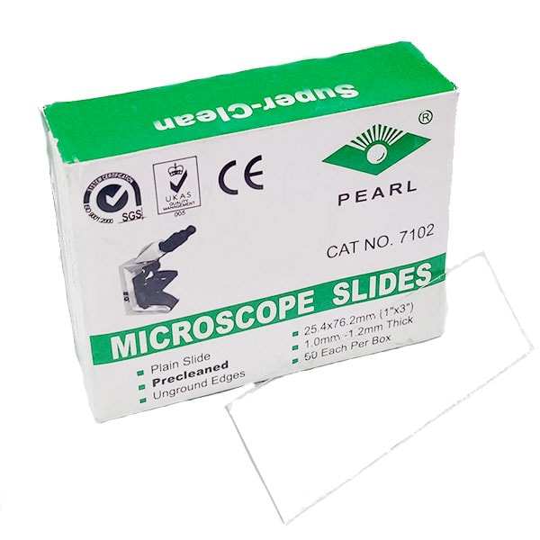 Portaobjetos de Vidrio con 2 Excavaciones 25x75 mm Pearl