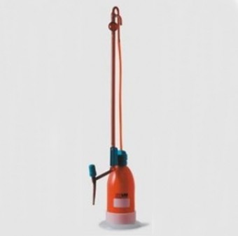 [020.05.050] Bureta automática ámbar 50ml con llave de teflón, Isolab