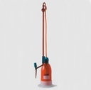 Bureta automática ámbar 50ml con llave de teflón, Isolab