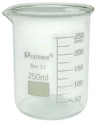 [GL41101-250-C] Vaso de vidrio boro 3.3 – 250 mL (paq. 8) – Luzeren