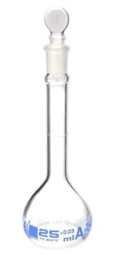 matraz volumetrico de vidrio boro 25ml. eisco.