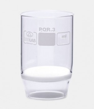 [043.02.033] Crisol de vidrio 30ml base de vidrio poroso 1d poro 3. Isolab