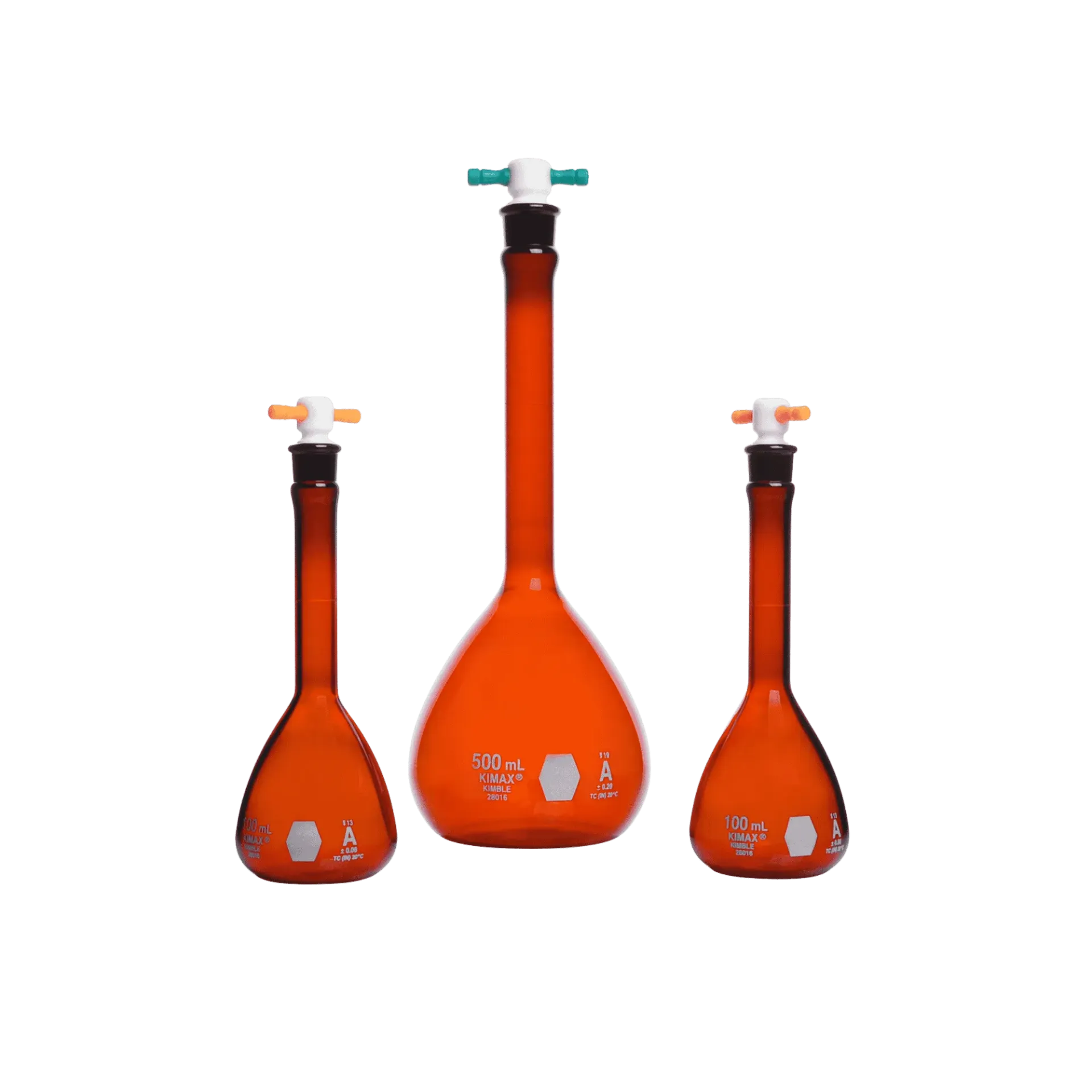 [28016-250] Matraz Aforado Kimble Ray-Sorb Clase A Vidrio Borosilicato Ámbar 250 mL