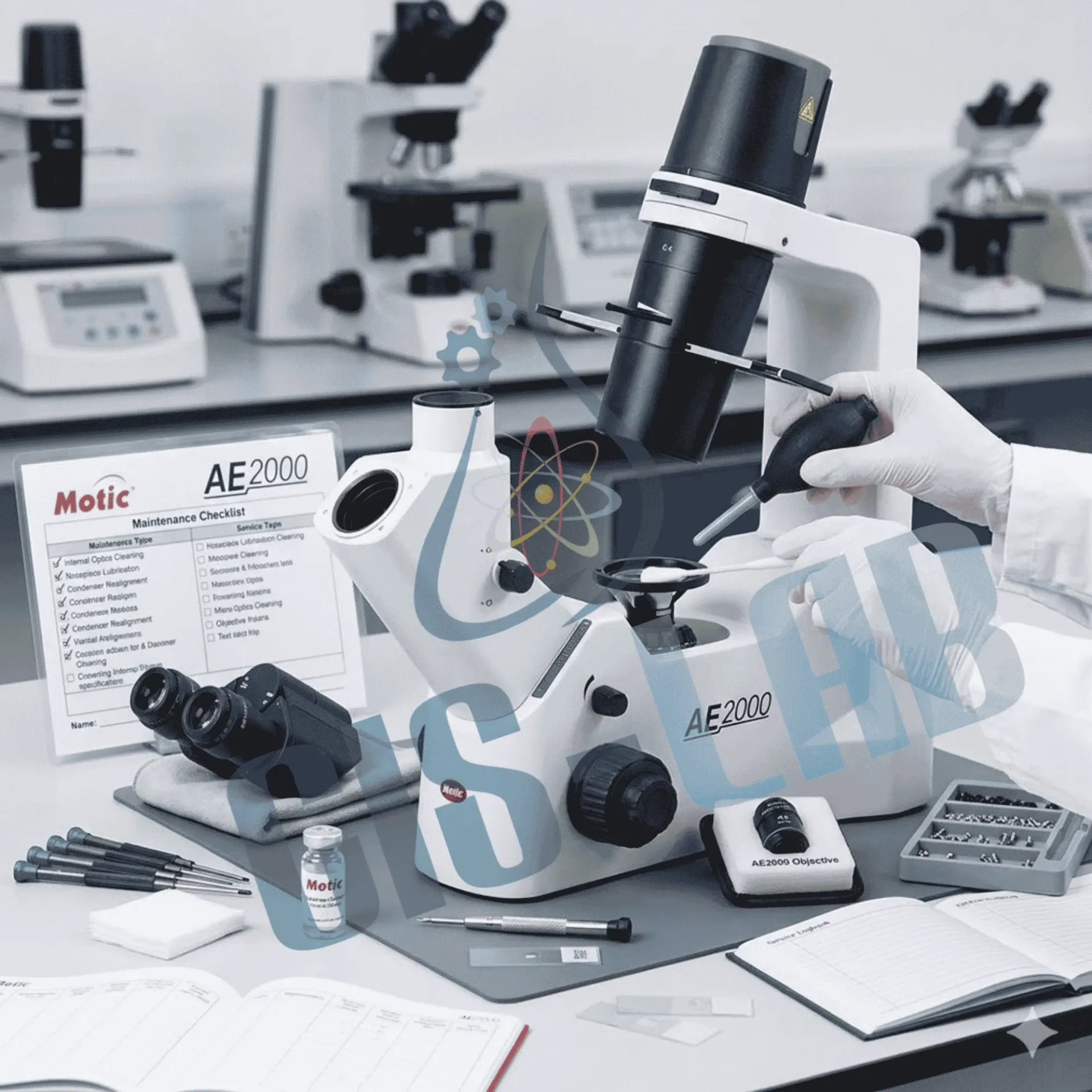 Mantenimiento de Microscopio Trinocular