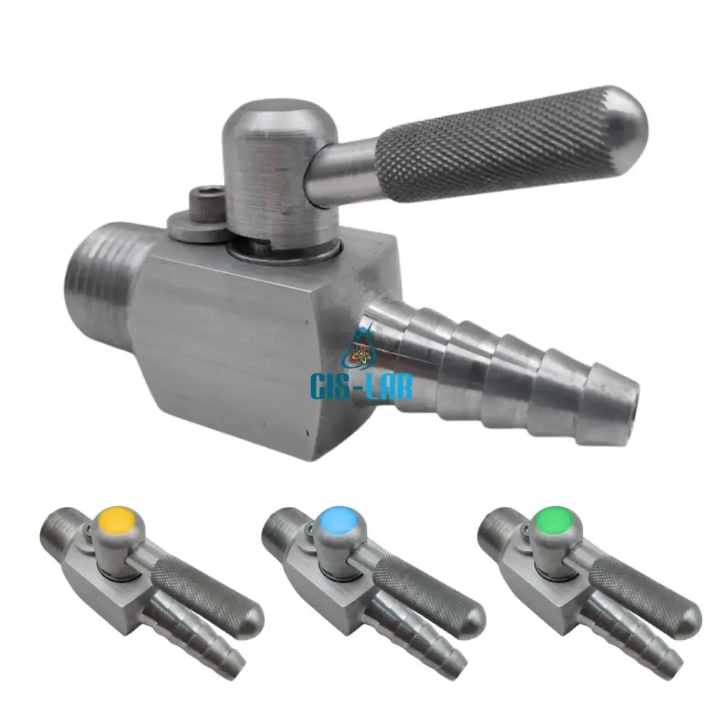 [CS-VS14] Válvula de Espiga para Laboratorio Curie Solutions Aluminio 6061 1/4" NPT