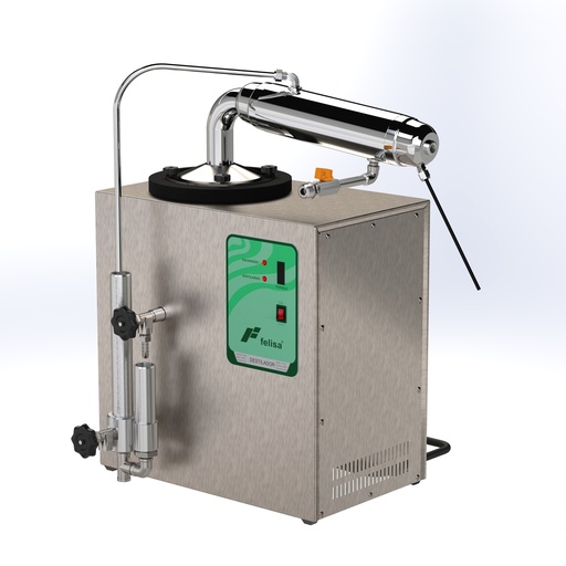 [FE-390] Destilador de agua FE-390, acero inoxidable, 3.5 L/h. Felisa