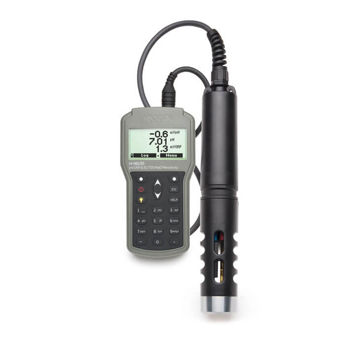 medidor multiparamétrico de ph/ orp/ ce/ tds/ salinidad/ od/ presión/ temperatura con 40 metros de cable