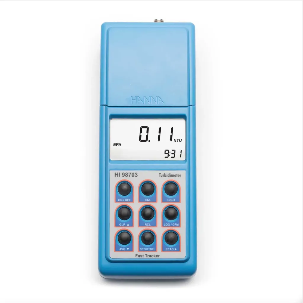 [HI98703-01] Medidor de Turbidez Portátil EPA con Tecnología Fast Tracker 0.00 a 1000 NTU Hanna Instruments