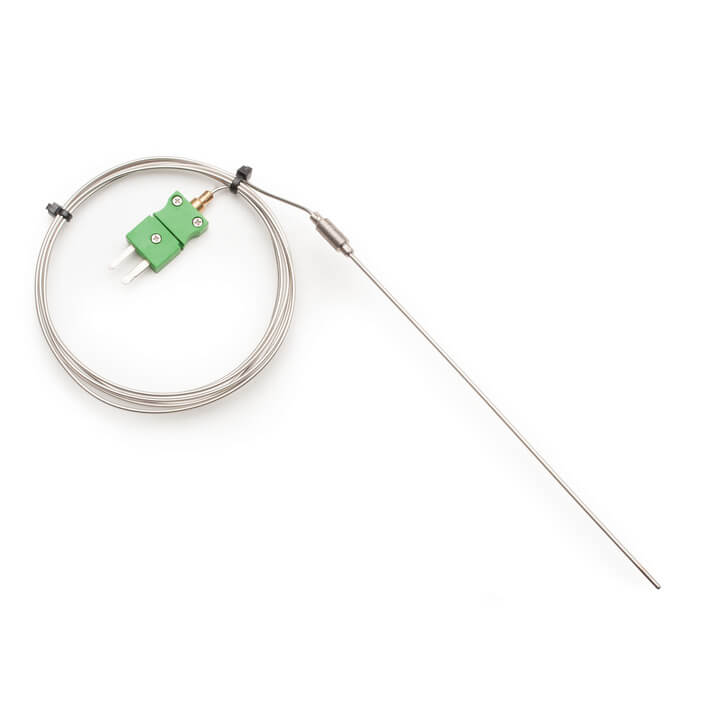 sonda termopar tipo k de cable, útil para mediciones en hornos