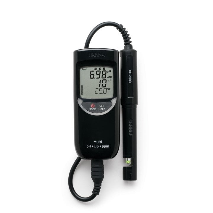 medidor portátil de ph/ce/tds impermeable (intervalo bajo) hi991300