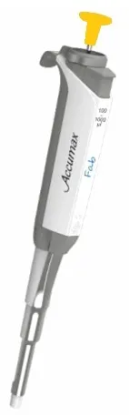 [ACM-1421] Micropipeta de Volumen Variable 10 a 100 uL con Pistón Magnético Certificado ISO 8655 Modelo FAB Accumax