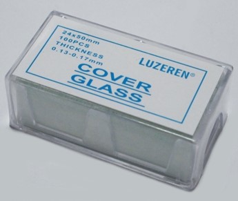 Cubreobjetos vidrio 24×50mm Luzeren paquete 100