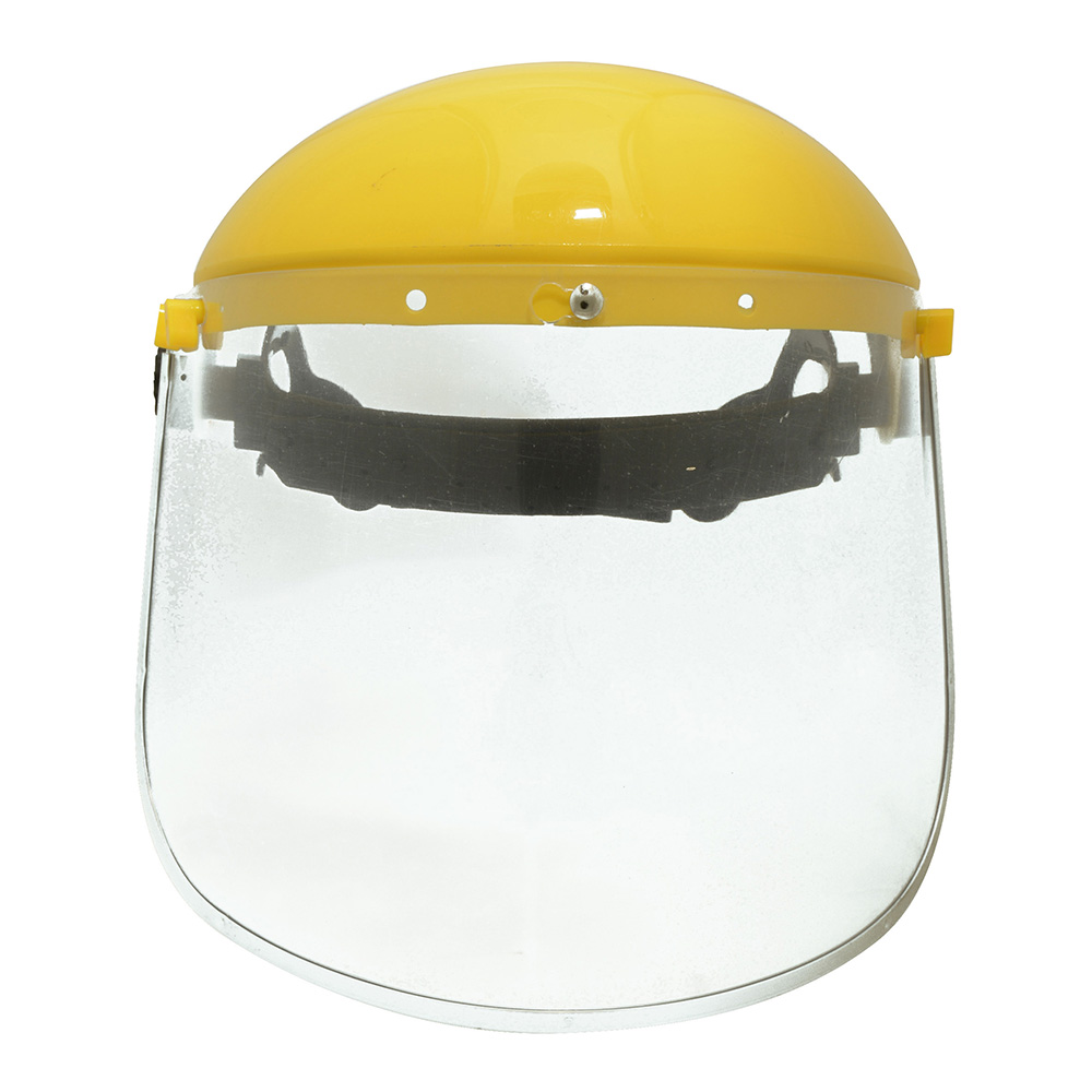 Protector facial con mica de policarbonato y ajuste de suspension de matraca
