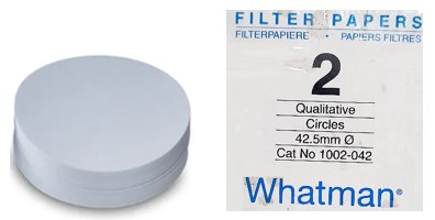 [1002-042] papel filtro # 2 de 4.2cm, 100/paq. whatman