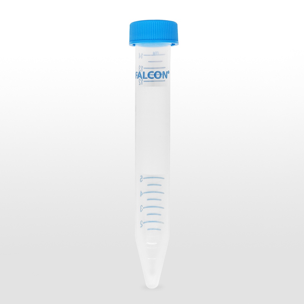 Tubos de Polipropileno 15 ml Fondo Cónico con Tapa de Rosca Falcon