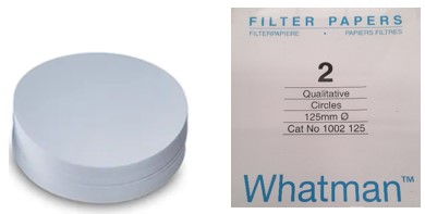 [1002-125] papel filtro # 2 de 12.5cm, 100/paq. whatman