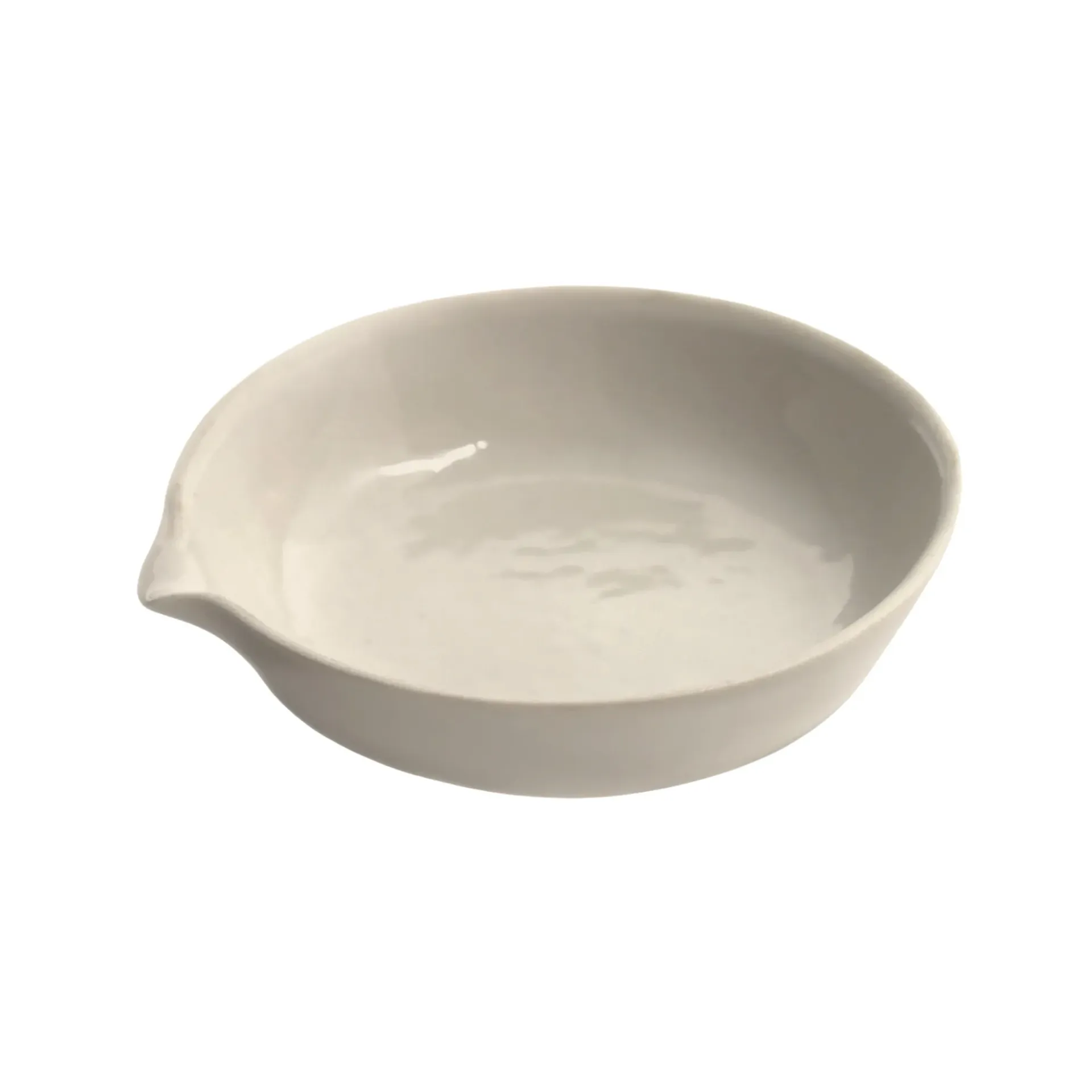 [CH0070A] Cápsula de Evaporación de Porcelana de 35 ml con Fondo Plano y Boquilla Eisco Labs