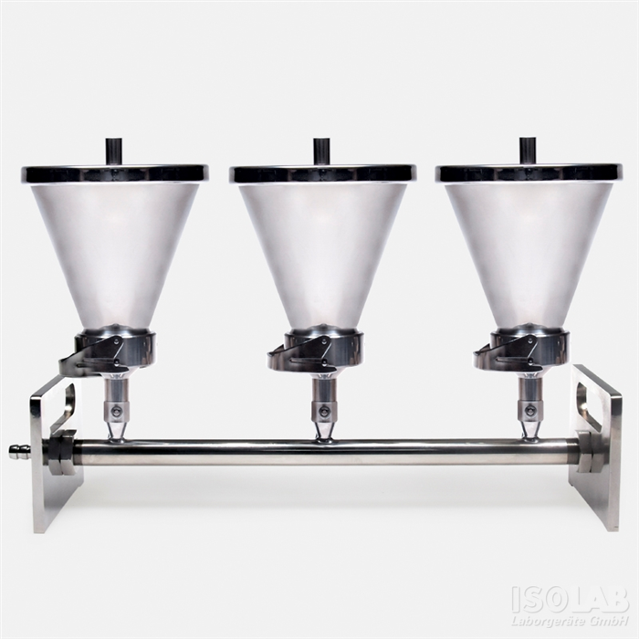 [043.05.003] Manifold de Filtración de 3 Plazas en Acero Inoxidable ISOLAB - 043.05.003