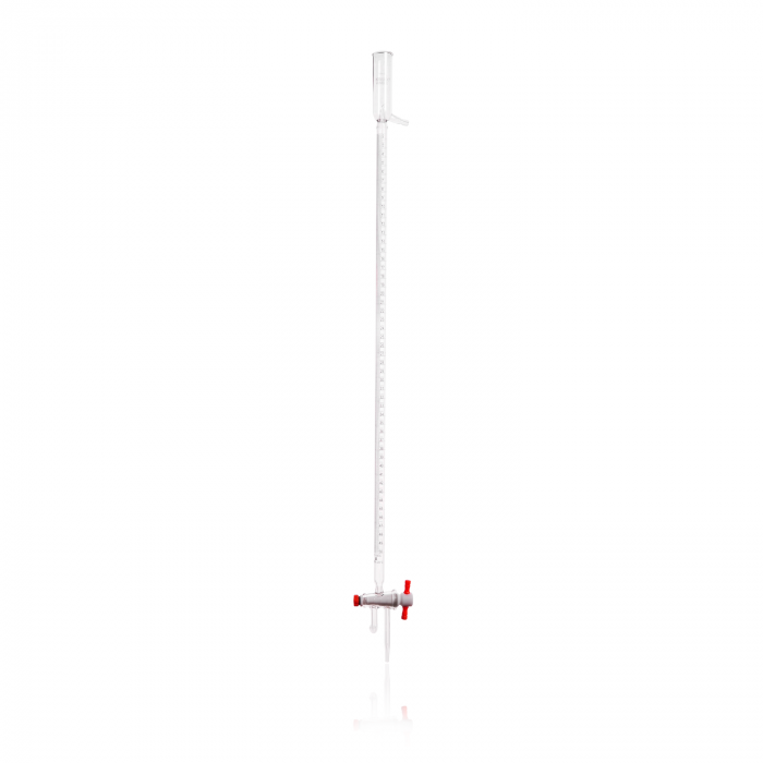 Bureta Clase A con Llave de Tres Vías de 100 mL, PTFE, Kimax 17052F-100