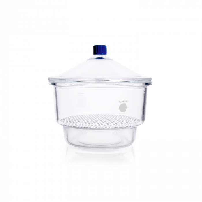 [31050-150] desecador con tapa tipo knob (botón ) incluye plato de metal 150 mm 150 mm Kimax