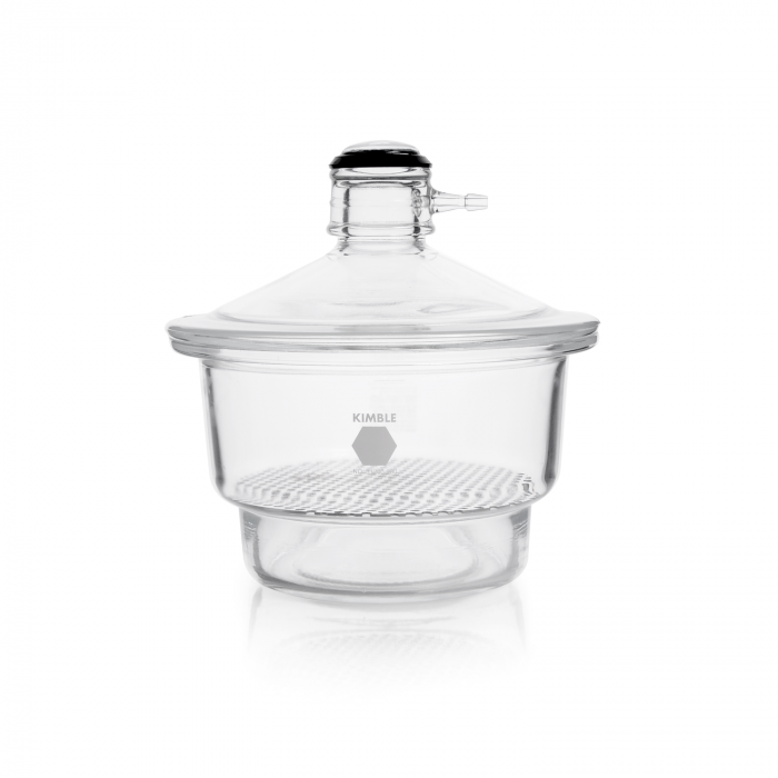 [31200-200] desecador para vacio con tapa  y salida lateral,  incluye plato de metal 200 mm 200 mm Kimax