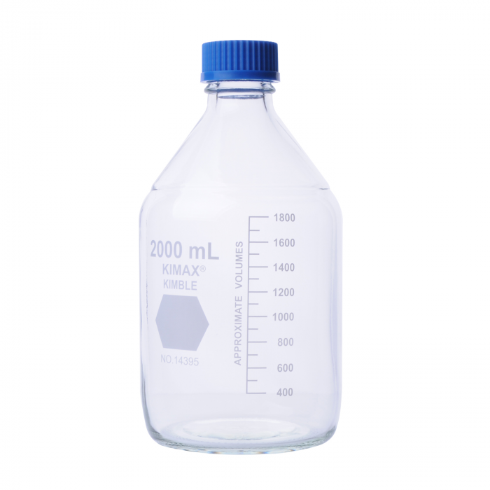 Frasco para Laboratorio Ámbar de 1000 mL con Tapa GL-45, Kimax 14395-1000