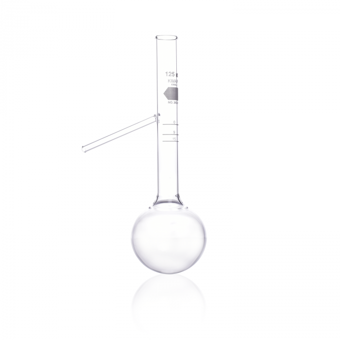 Matraz de Destilación Engler de Tres Bocas 125mL Kimax 26016-125