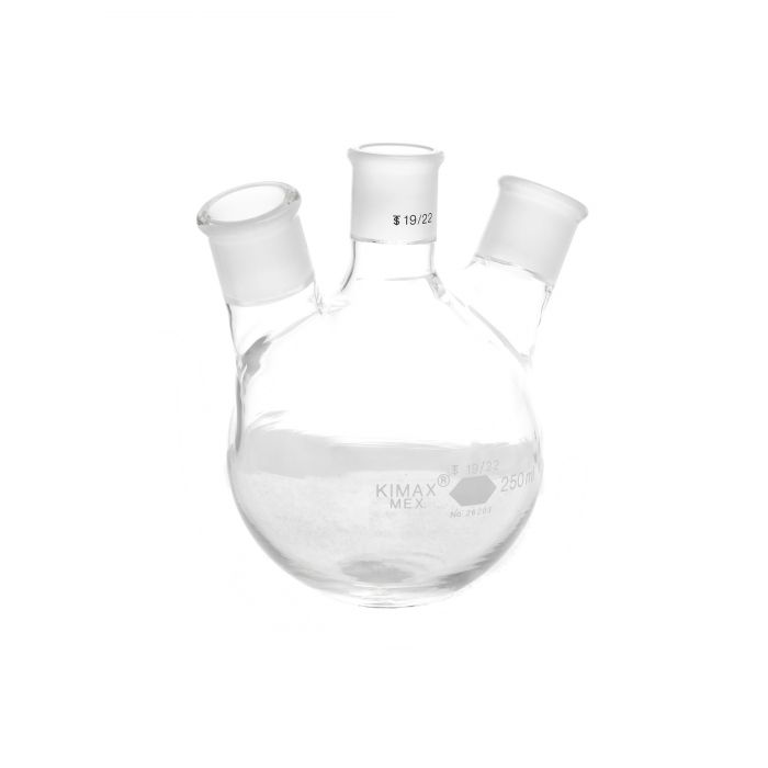 Matraz de Destilación de Tres Bocas de Gran Tamaño 500mL Kimax 26290-500