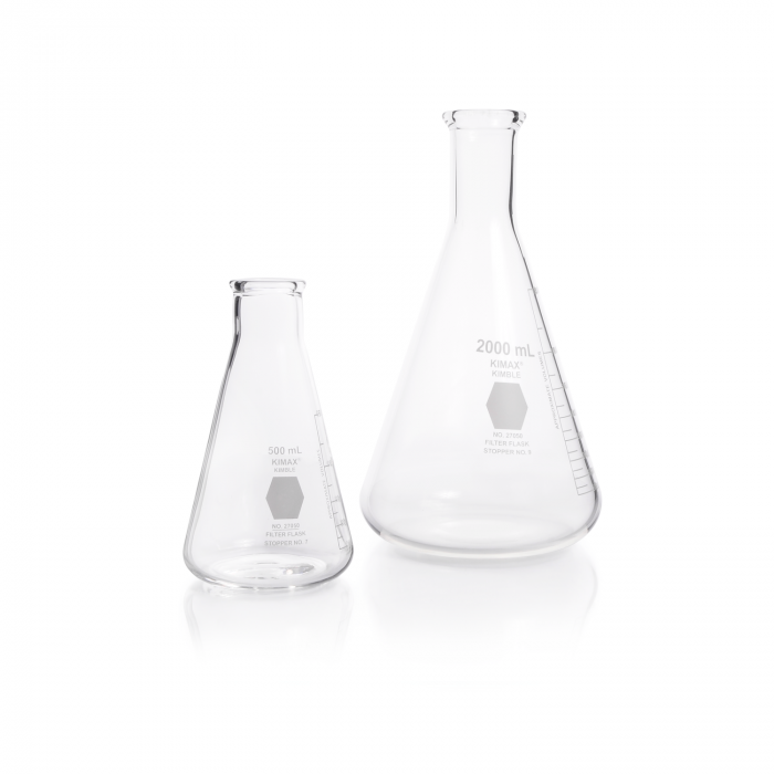 matraz erlenmeyer  para filtración graduado 1000 ml Kimax