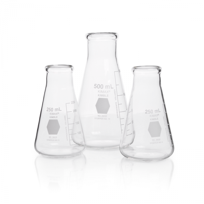 matraz erlenmeyer boca ancha graduado 125 ml Kimax