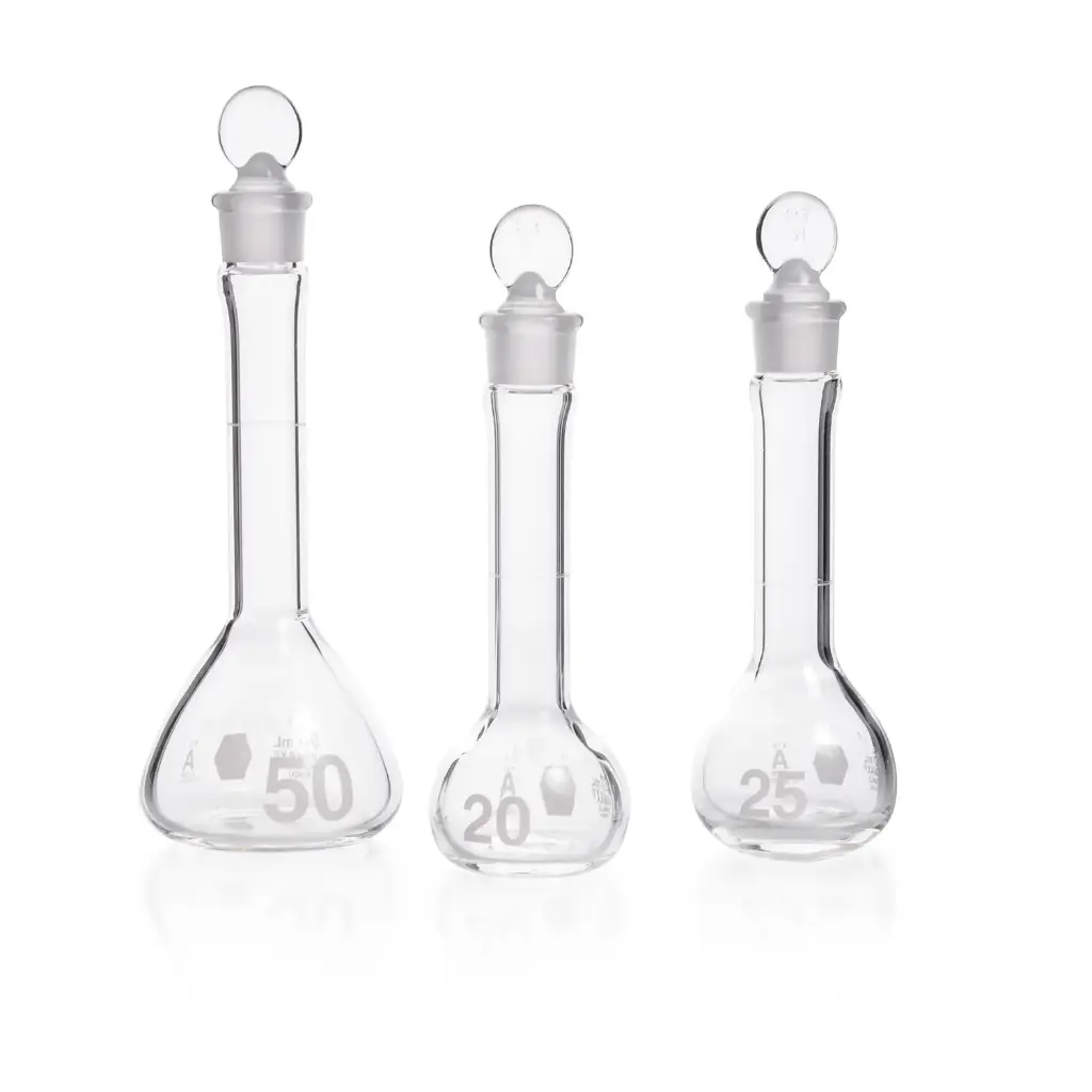 [92825P-2000] matraz vol claro hd, clase "a"  aforo azul, boca ancha, tapon pe, certif lote 2000 ml Kimax