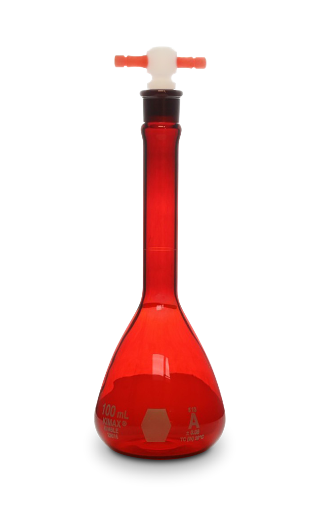 matraz volumétrico "a" ray-sorb, tapón ptfe 25 ml Kimax