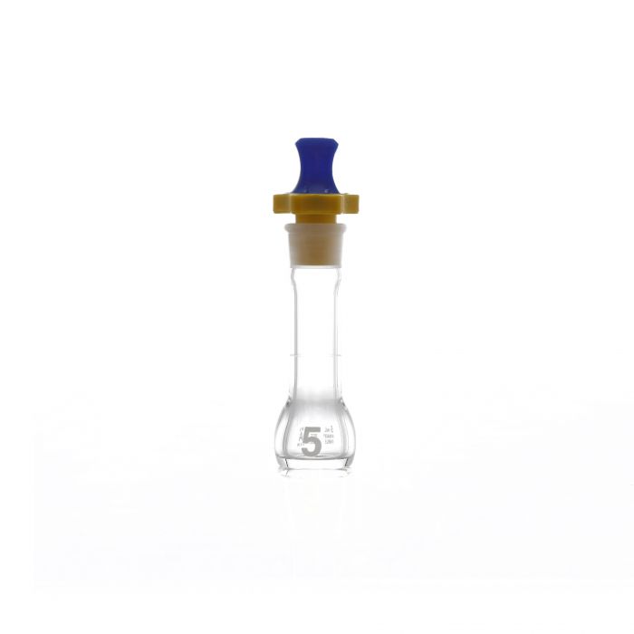 matraz volumétrico "a", tapón polietileno (pe), certificado lote 5 ml Kimax