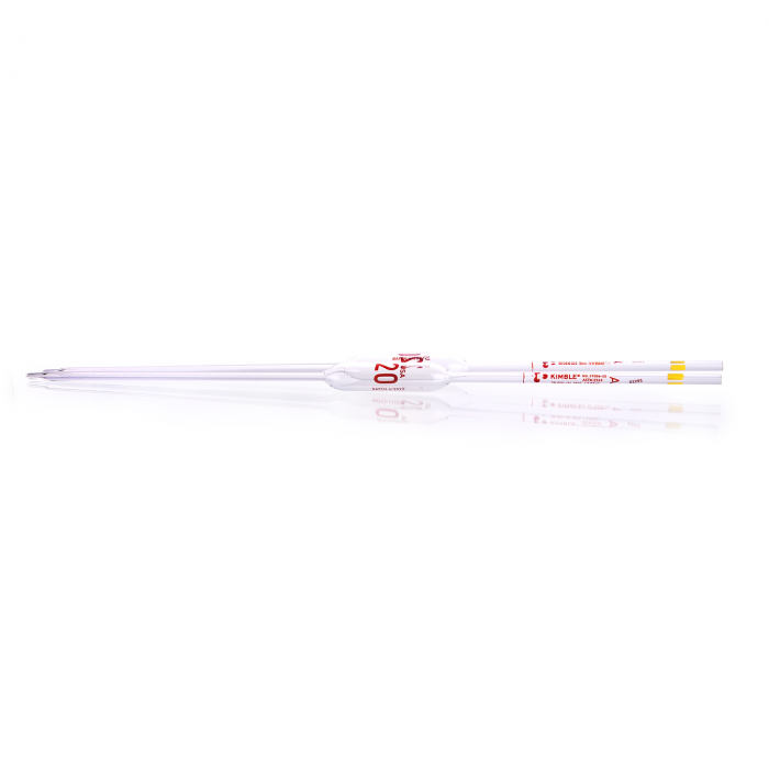 pipeta volumétrica cls a, serializada/certificada nist cod color 20 ml Kimax