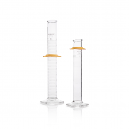 probeta, p.e., "a" ,escala métrica, base hex. vidrio, certificado lote c/bumper 100 ml Kimax