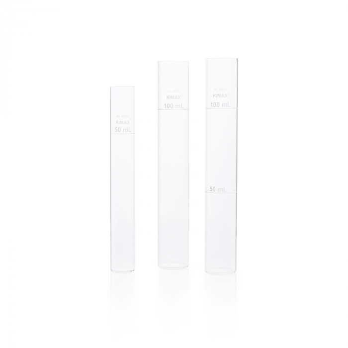 tubo nessler forma baja,comparación de color, paq. 6 tubos 50 ml Kimax