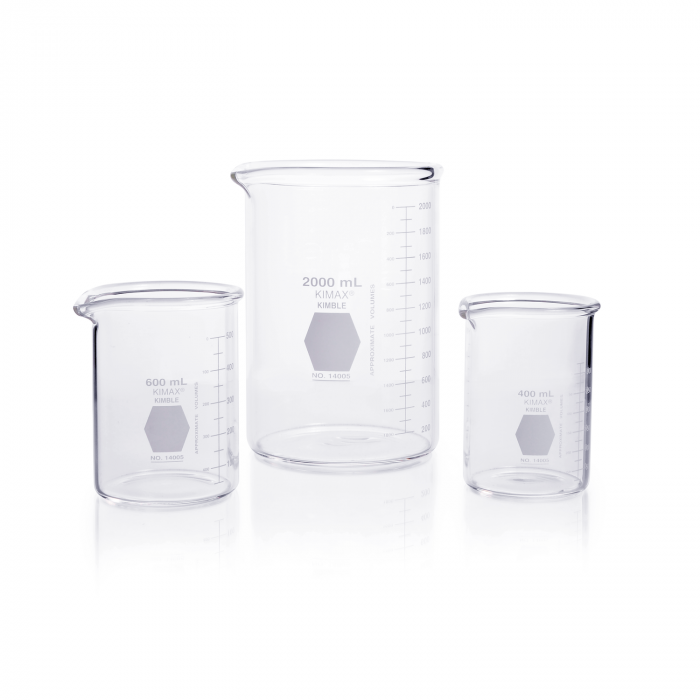 vaso de precipitado, pared reforzada (heavy-duty), forma baja, graduado 4000 ml Kimax