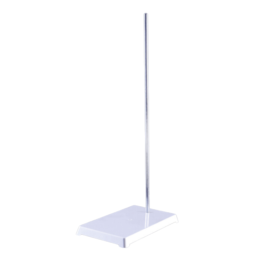 [049.04.175] Soporte universal ABS base blanca varilla acero 600 mm Isolab
