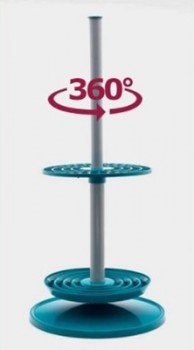 [022.01.001] Portapipetas Giratorio de Polipropileno (PP) para 94 Pipetas ISOLAB - 022.01.001