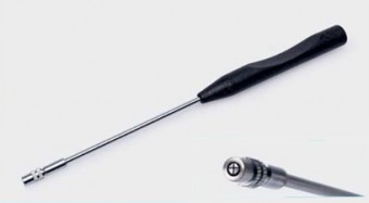 [082.02.003] Portaasas de Bronce Niquelado con Mango de PVC ISOLAB - 082.02.003